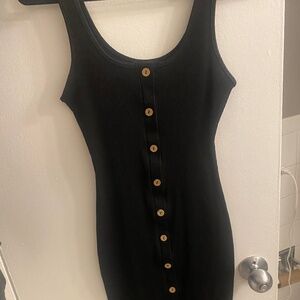 Aqua ribbed bodycon dress - small